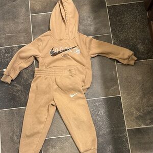 Nike Kids Tan Sweatpants & Hoodie Set